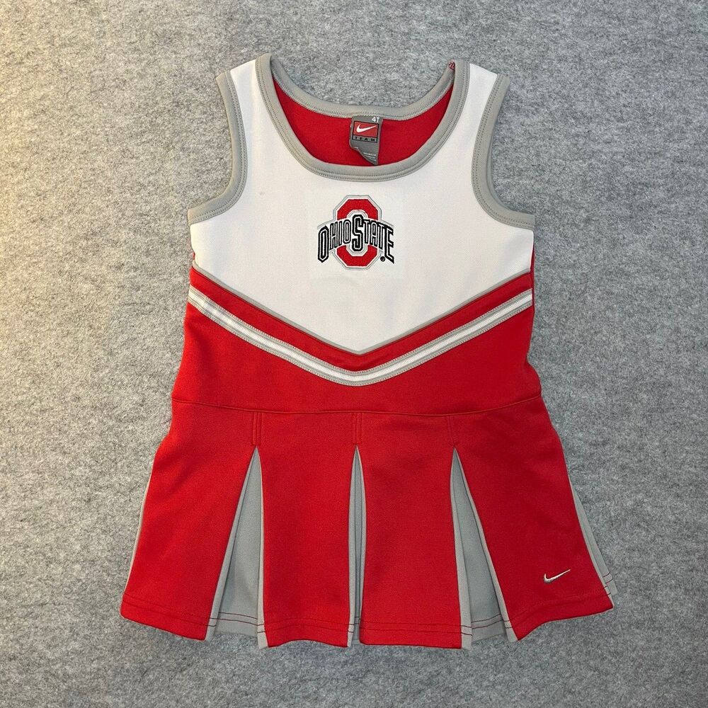 Nike Ohio State Embroidered Cheerleading Dress Girl's 4T Red Gray